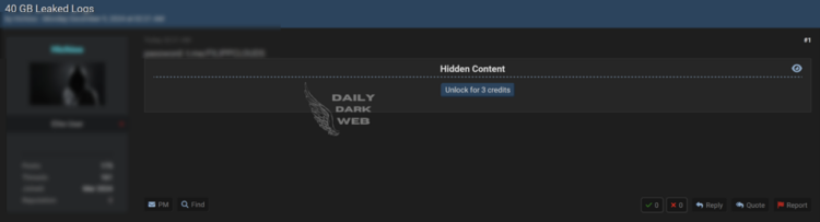 Alleged Leak of 40GB of Logs Exposes Sensitive Information