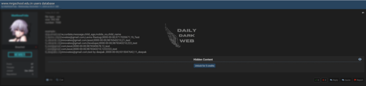 Alleged Data Breach at MRG School Exposes User Information