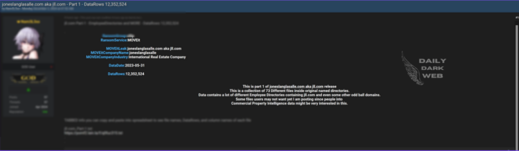 Jones Lang LaSalle (JLL) Data Breach – Part 1