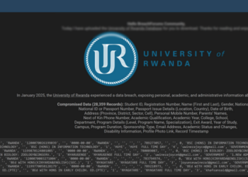 University of Rwanda Faces Major Data Breach Concerns
