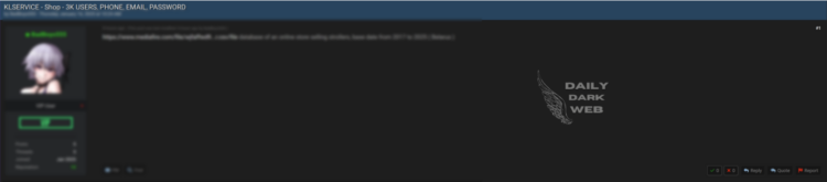 KLSERVICE Shop Data Breach Reported in the USA