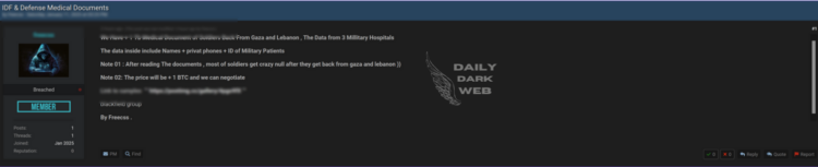 Israel: IDF Medical Records Leak Raises Security Concerns