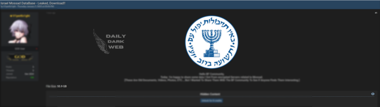 Mossad Database Breach Allegations Spark National Security Concerns
