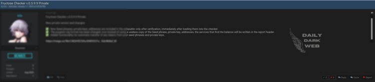 Private Source Code for Fructose Checker Reportedly Leaked Online
