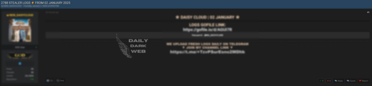 January 2025 Stealer Logs Breach Raises Privacy Concerns