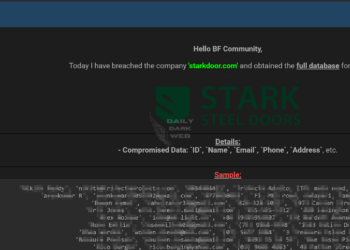 Alleged Data Breach Claims Surface on Dark Web Targeting Stark Door