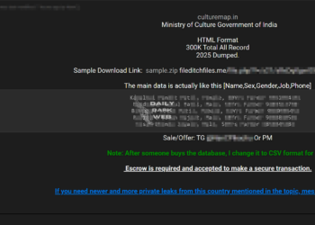 Alleged Data Breach Target Indian Ministry of Culture