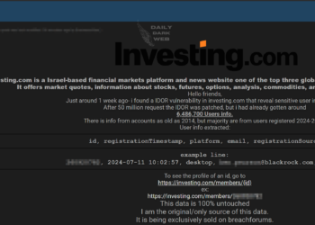 Massive Data Breach Allegedly Hits Investing.com, Threat Actor Claims 6.5 Million User Records Exposed