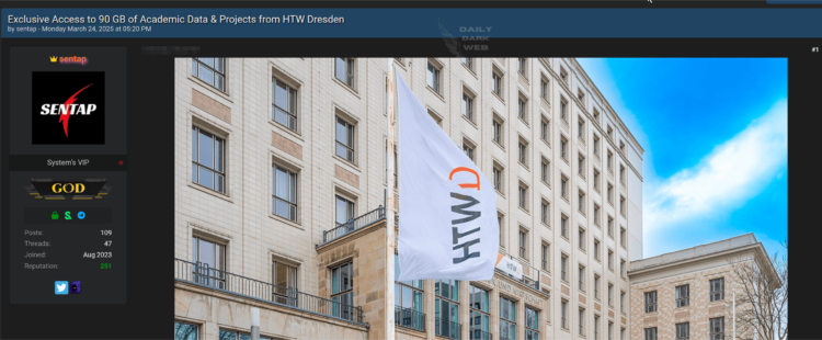 HTW Dresden’s Cloud Server Allegedly Breached 90GB of Sensitive Data Exposed