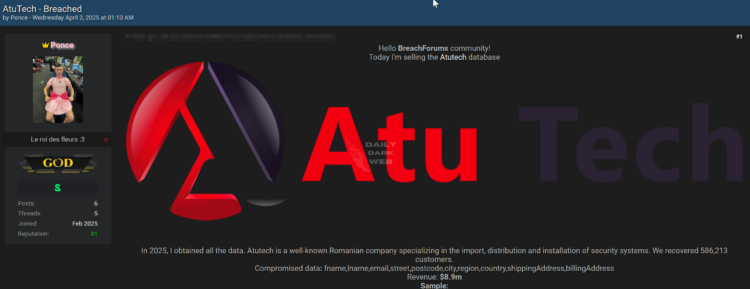 Romanian Security Firm Allegedly Breached Affecting 586K Customers