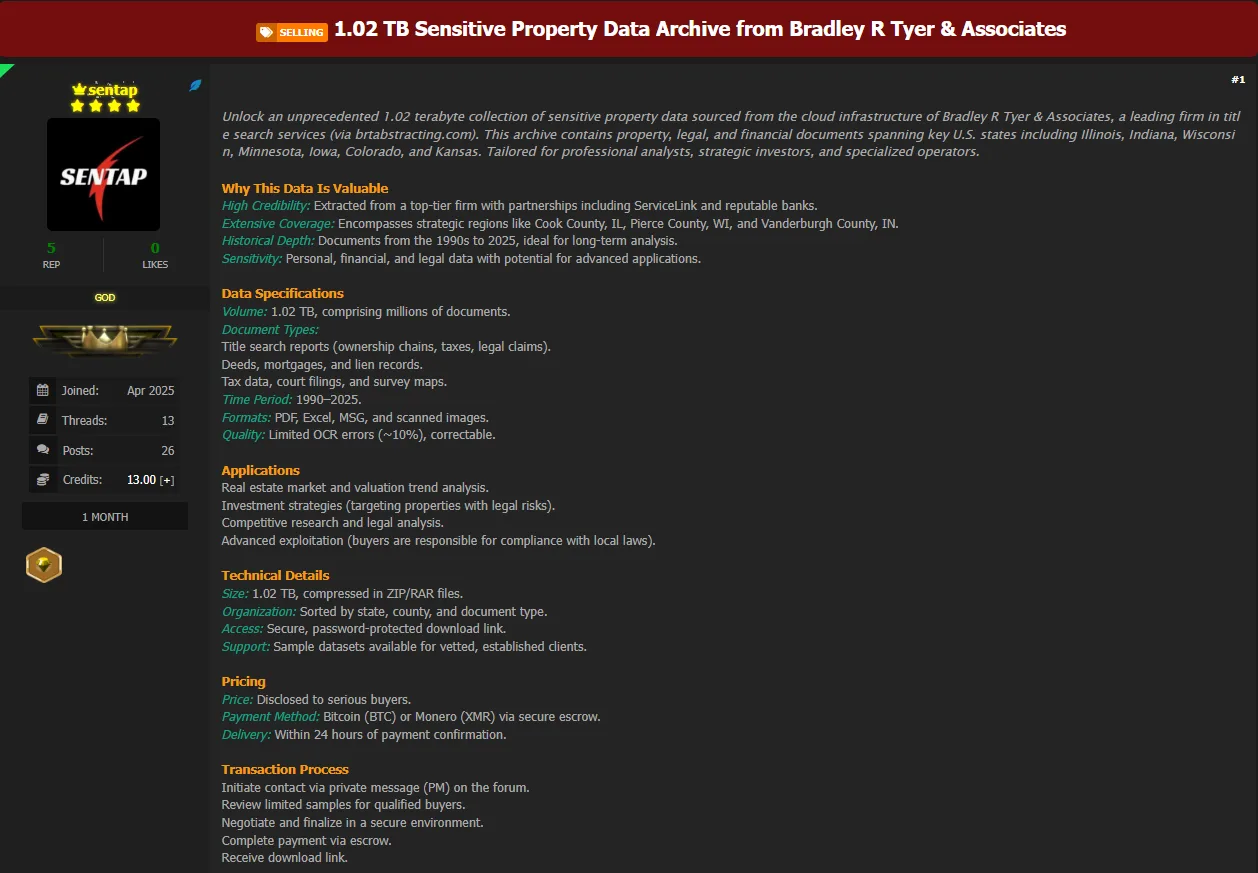 Alleged Data Breach Exposes 1.02 TB of Sensitive Property Information