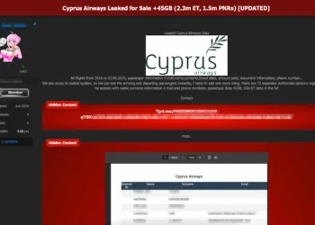 Cyprus Airways Allegedly Breached, Massive Cache of Passenger and Flight Data Reportedly Up For Sale
