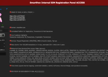 Smartfren Allegedly Breached: Internal SIM Registration Panel Access for Sale