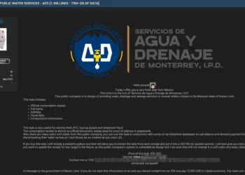 Mexican Public Water Utility Allegedly Breached – Data of Millions Offered for Sale