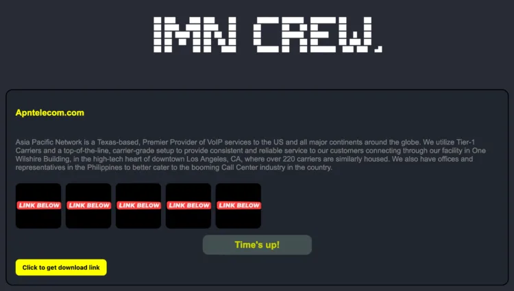 VoIP Provider Apntelecom Allegedly Breached by Imncrew Ransomware Group