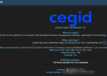 Cegid Suffers Data Breach – 74,000 Customer Records Allegedly Leaked