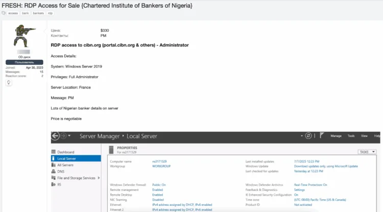 Cyberattack Allegedly Compromises Chartered Institute of Bankers of Nigeria (CIBN) Servers