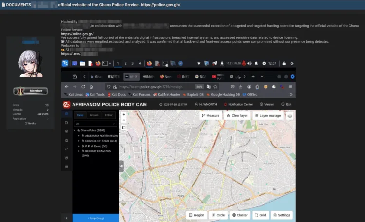 Ghana Police Service Allegedly Breached – Threat Actors Claim Access to Bodycam System