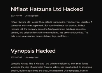 Nifloat Hatzuna Ltd. and Vynopsis Allegedly Breached by Handala Hack Team