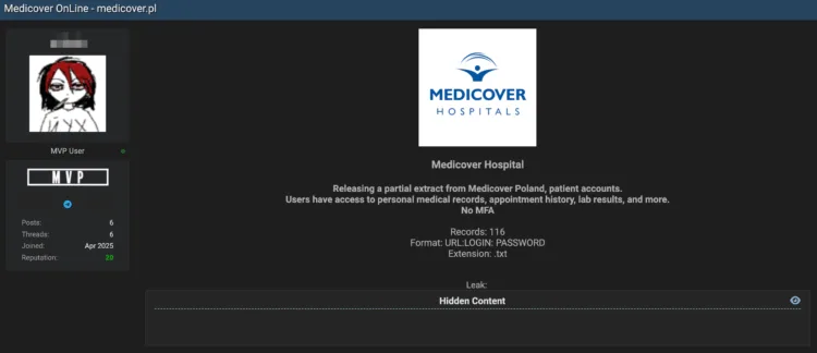 Polish Healthcare Giant Medicover Allegedly Breached – Patient Account Data Leaked