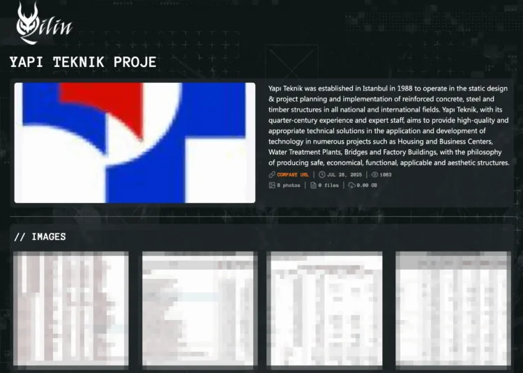 Turkish Engineering Firm Yapi Teknik Proje Allegedly Breached by Qilin Ransomware