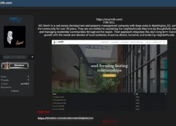 Washington D.C. Real Estate Giant WC Smith Allegedly Breached – Over 1TB of Data for Sale Online