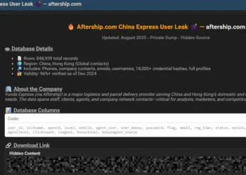 Aftership Allegedly Suffers Major Data Breach – Nearly 850,000 Records Leaked