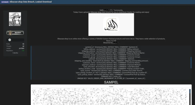 Qatari E-commerce Platform Albazaar Shop Suffers Alleged Data Breach