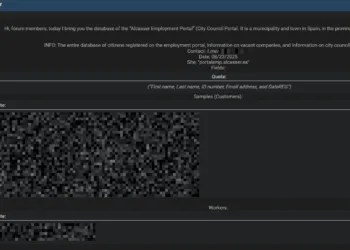 Alcàsser City Council’s Employment Portal Allegedly Breached, Citizen Data for Sale