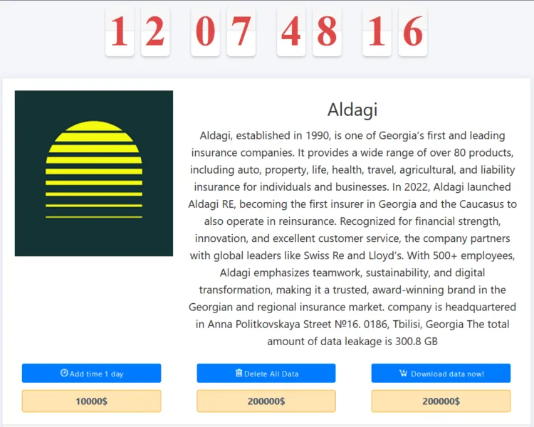 Medusa Ransomware Allegedly Breaches Leading Georgian Insurer Aldagi – Exposing 300GB of Data