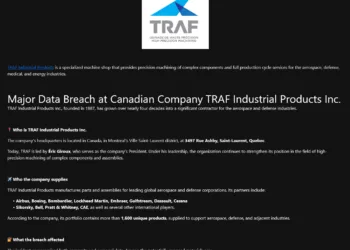 Anubis Ransomware Allegedly Breaches Canadian Aerospace and Defense Contractor TRAF