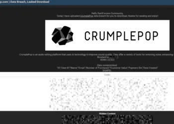 AI Audio Platform CrumplePop Allegedly Breached, 23.5K User Records Leaked