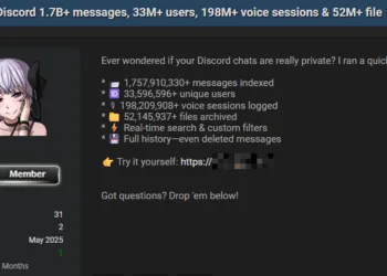 Search Tool Allegedly Grants Access to 1.7 Billion Discord Messages and 33 Million User Records
