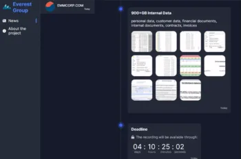 Everest Ransomware Group Allegedly Breaches UK Manufacturer EMM Corp – Exposing Over 900GB of Data