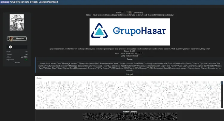 Argentinian Tech Company Grupo Hasar Suffers Alleged Data Breach