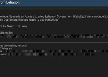 Threat Actor Allegedly Sells High-Level Access to Lebanese Government Website
