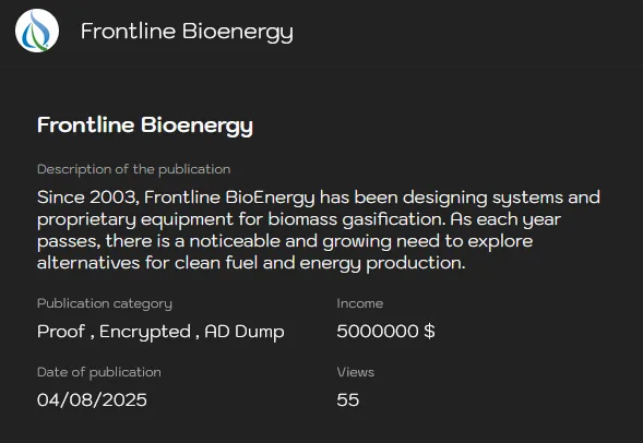 Lynx Ransomware Allegedly Breaches Clean Energy Firm Frontline Bioenergy