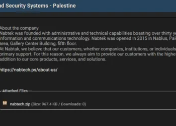 Palestinian IT Firm Nabtak Technology Allegedly Breached – Customer Data Leaked