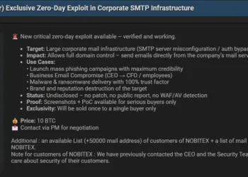 Iranian Crypto Exchange Nobitex Allegedly Targeted by Zero-Day Exploit Sale