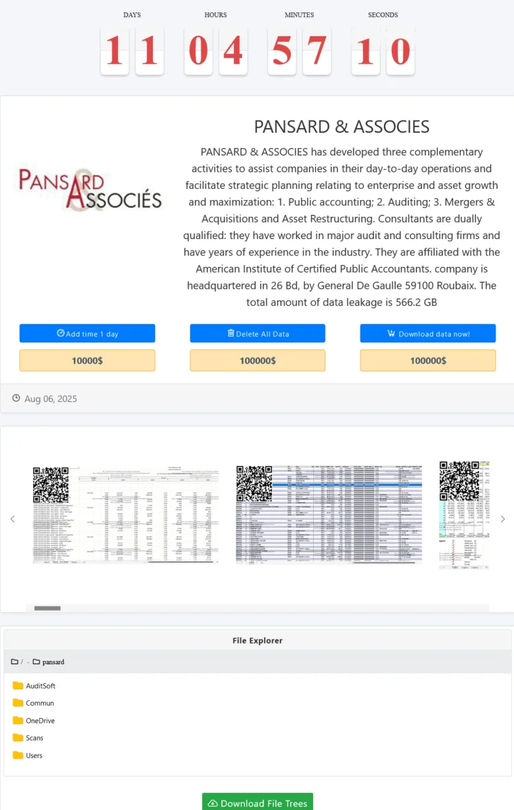 Medusa Ransomware Allegedly Breaches French Accounting Firm PANSARD & ASSOCIES