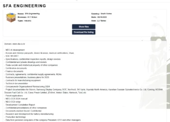 SFA Engineering Allegedly Hit by Ransomware Attack – 2.3TB of Data Leaked