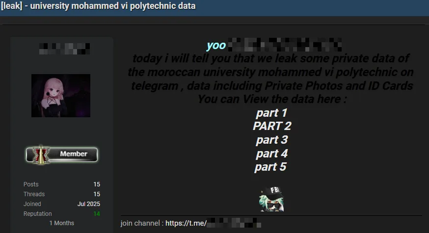 Mohammed VI Polytechnic University Allegedly Hit by Data Breach