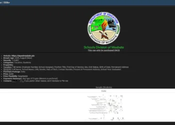 Philippine Department of Education Division for Masbate Allegedly Breached – Data of Over 115,000 Students and Faculty for Sale