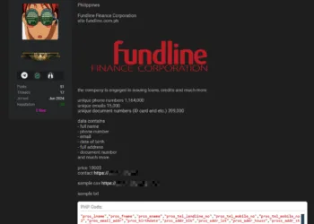 Fundline Finance Corporation of the Philippines Allegedly Hit by Massive Data Breach, 1 Million Users’ Data for Sale