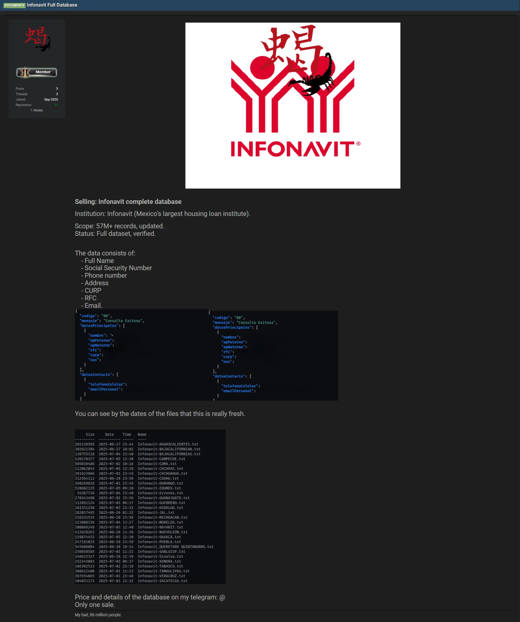 Massive Data Breach Allegedly Hits Mexico’s Largest Housing Institute Infonavit