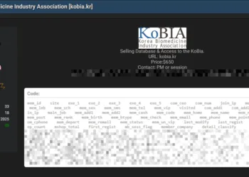 Korea Biomedicine Industry Association Database Allegedly Leaked