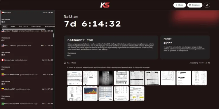 Killsec Ransomware Allegedly Breaches Nathan, Archer Health, GPS Trackit, Suiza Lab, GoTelemedicina, eMedicoERP, and MedicSolution+