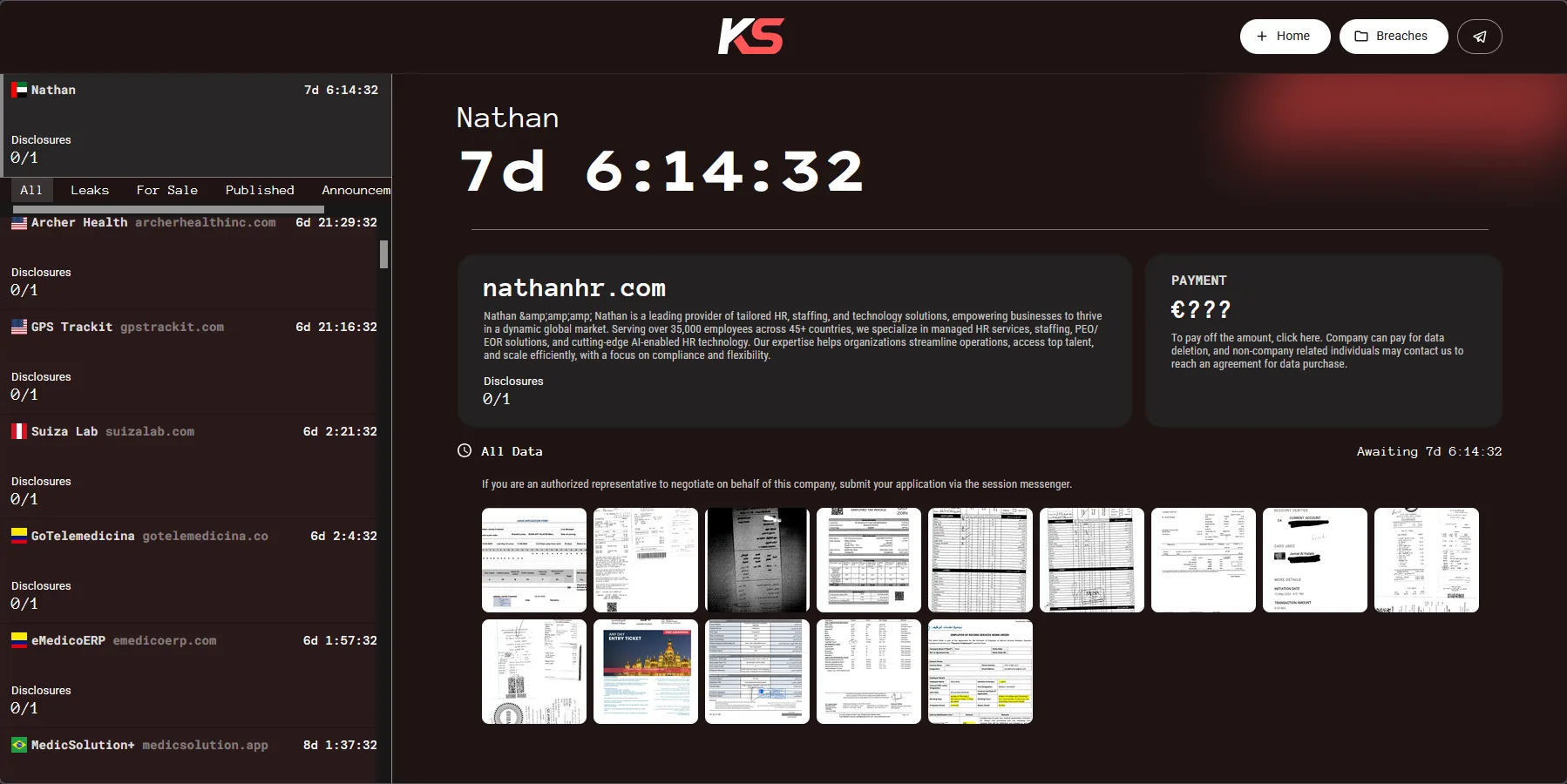 Killsec Ransomware Allegedly Breaches Nathan, Archer Health, GPS Trackit, Suiza Lab, GoTelemedicina, eMedicoERP, and MedicSolution+