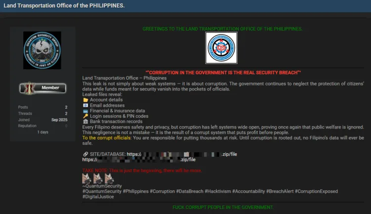 🇵🇠Philippines – Land Transportation Office (LTO)