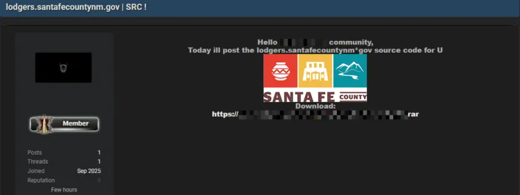 Santa Fe County Government Website Source Code Allegedly Leaked Online